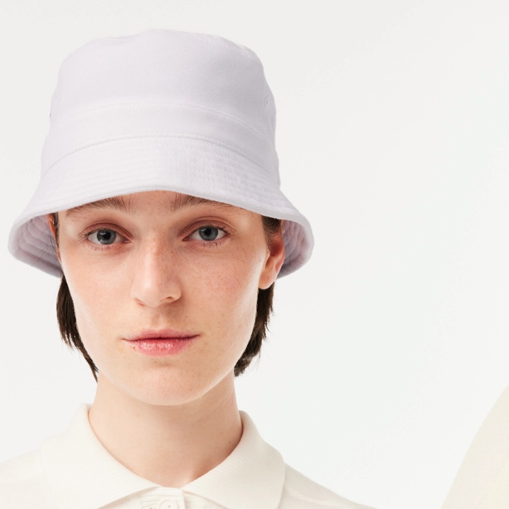 Unisex Piqué Bucket Hat in white